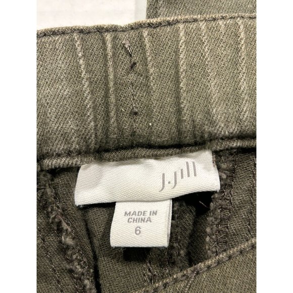 J. Jill Pants Womens Size 6 Olive Green Straight Leg Pockets Slacks - Picture 4 of 7
